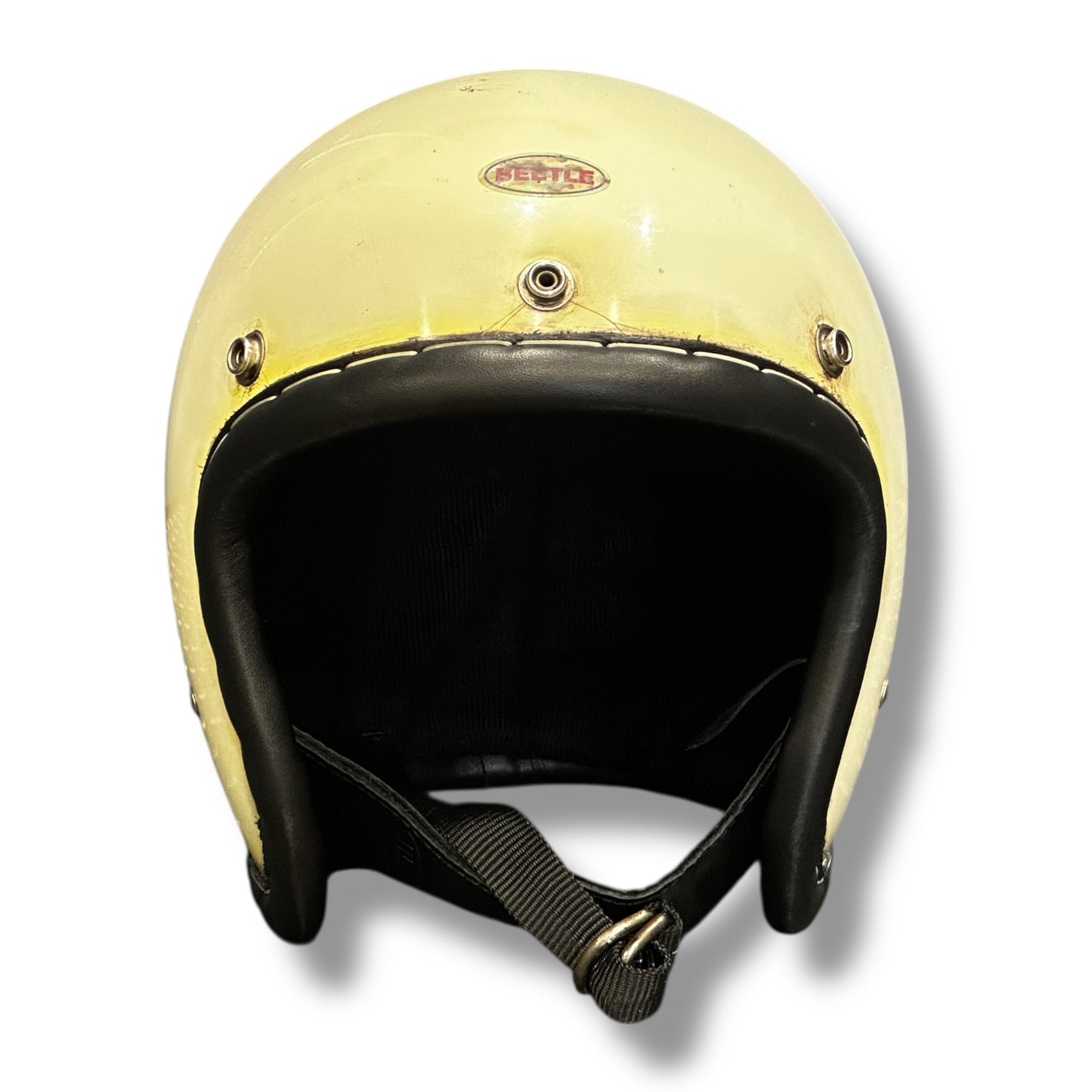 革巻きBEETLE LAC IVORY/アイボリー L.A.C PATINA version 黒シングルストラップ