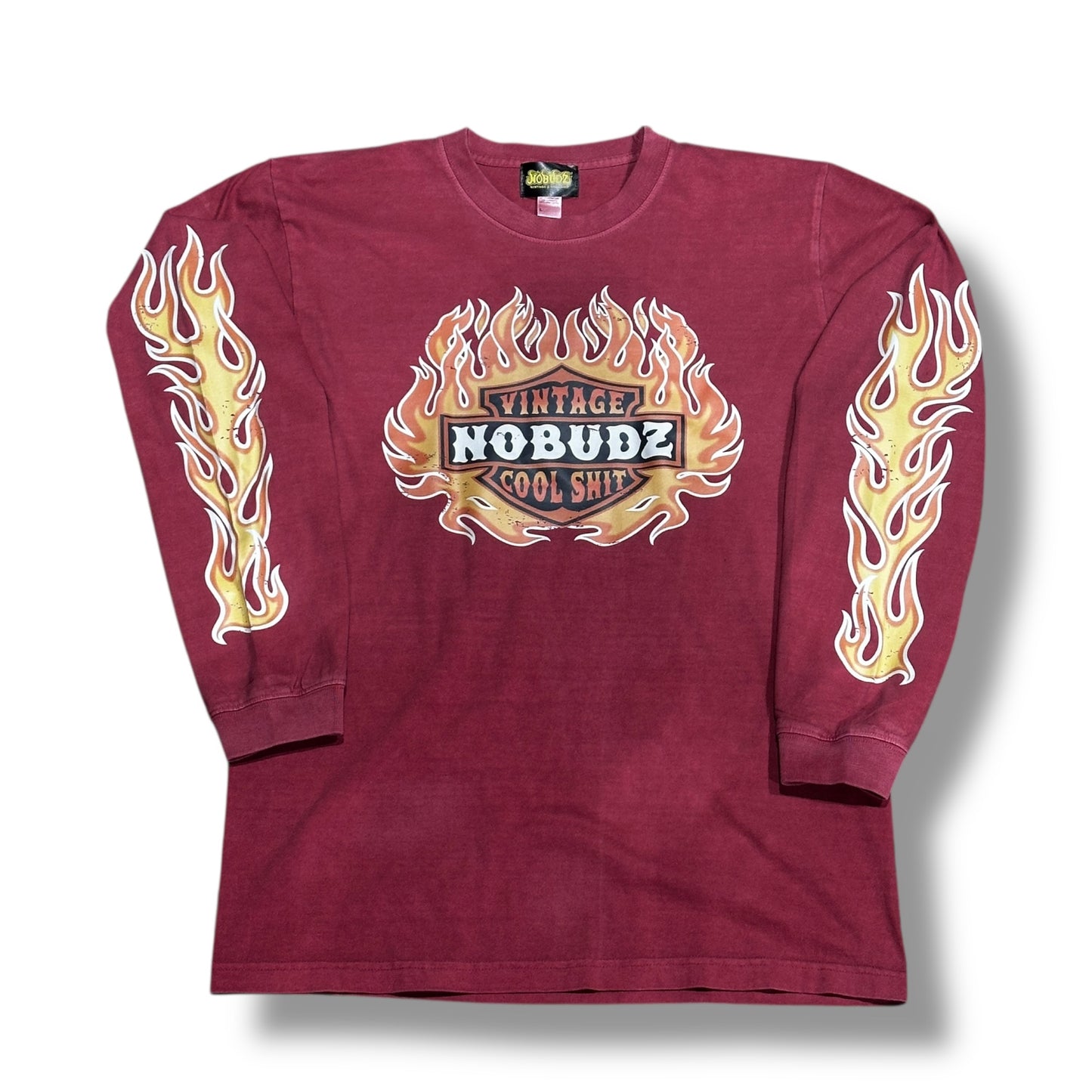NOBUDZ TRIPLE FLAMES LONG SLEEVE TEE
