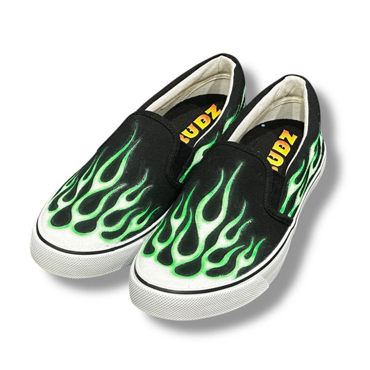 FLAMES SHOES GREEN NOBUDZ EDITION