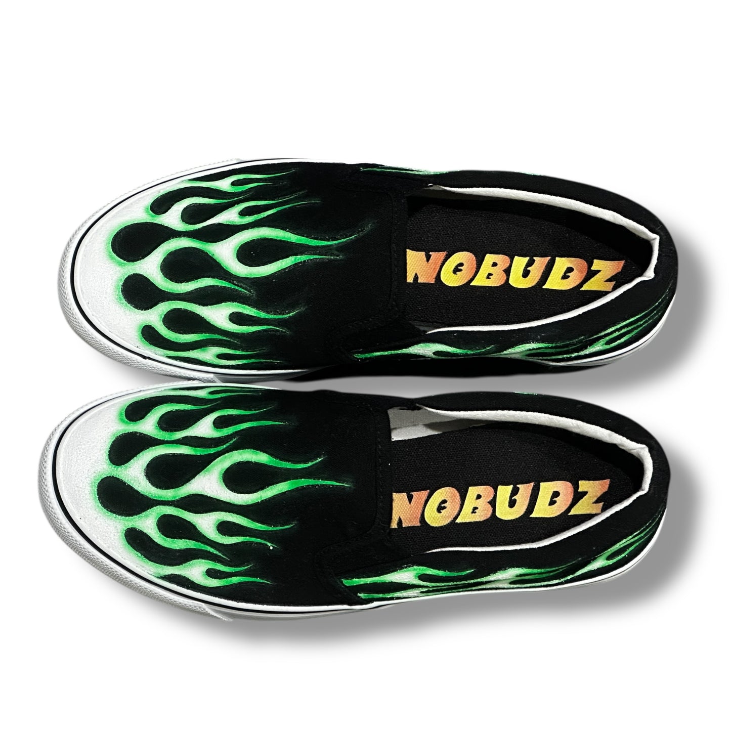 FLAMES SHOES GREEN NOBUDZ EDITION