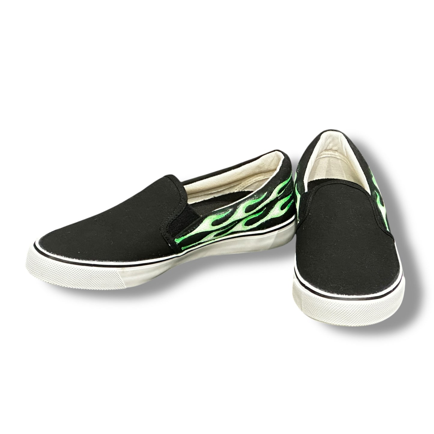 FLAMES SHOES SIDE GREEN NOBUDZ EDITION