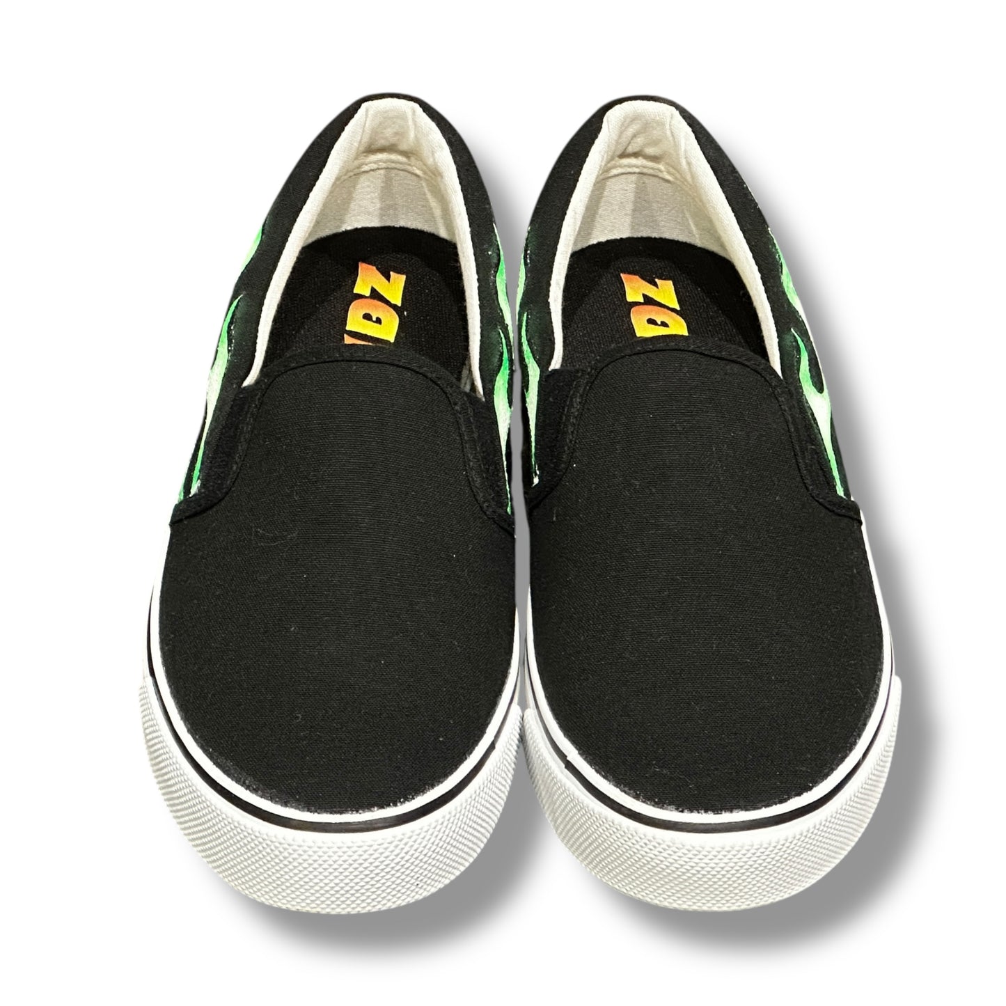 FLAMES SHOES SIDE GREEN NOBUDZ EDITION