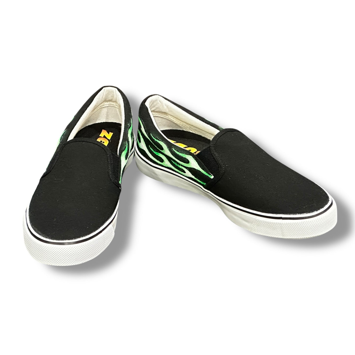 FLAMES SHOES SIDE GREEN NOBUDZ EDITION