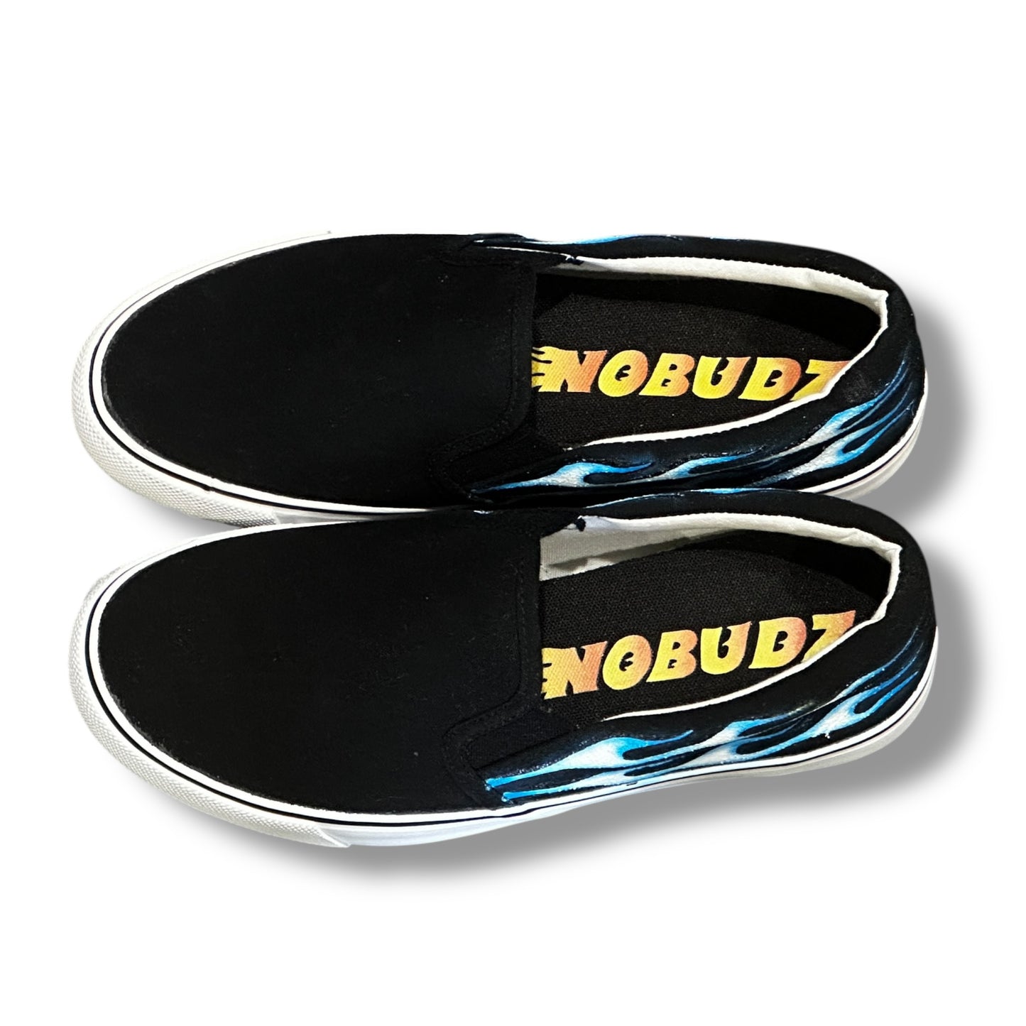 FLAMES SHOES SIDE BLUE NOBUDZ EDITION