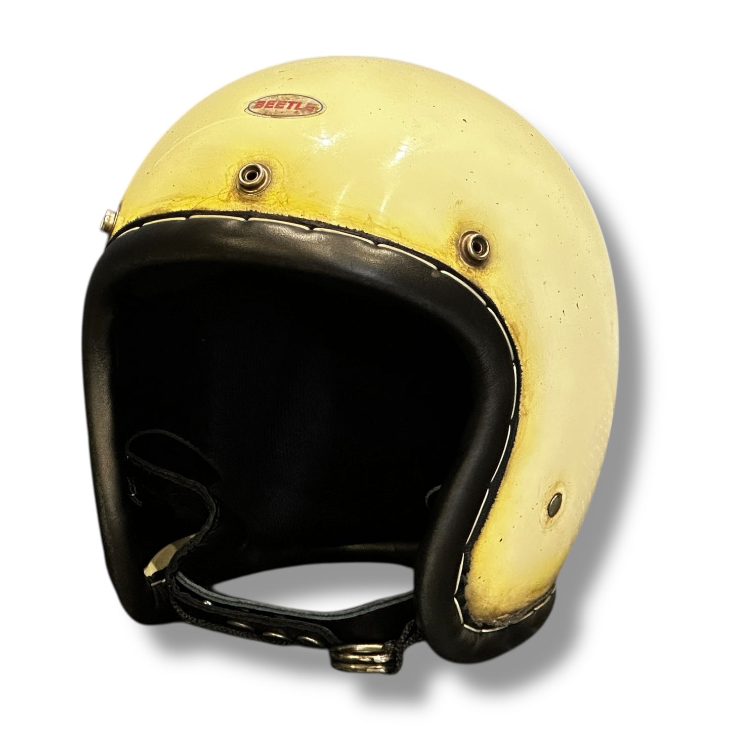 革巻きBEETLE LAC IVORY/アイボリー L.A.C PATINA version 黒ダブルストラップ