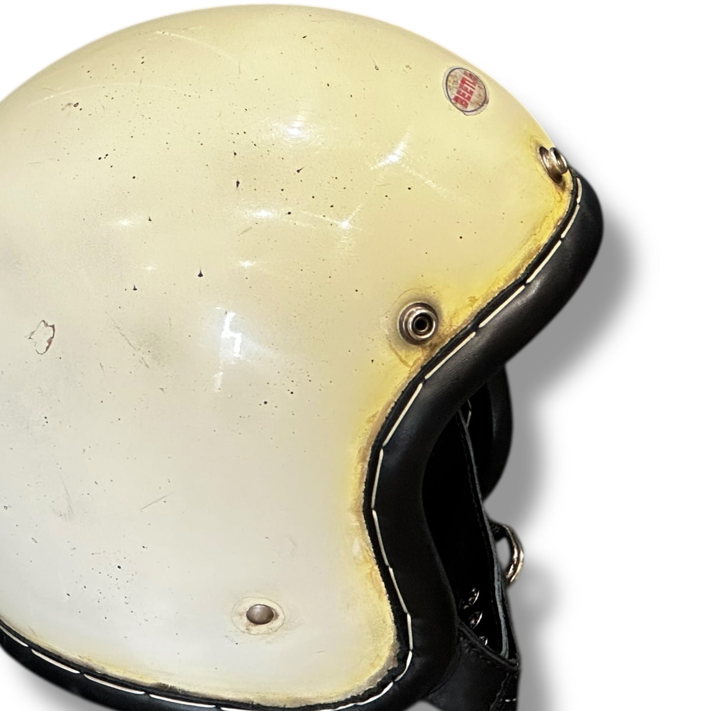 革巻きBEETLE LAC IVORY/アイボリー L.A.C PATINA version 黒ダブルストラップ